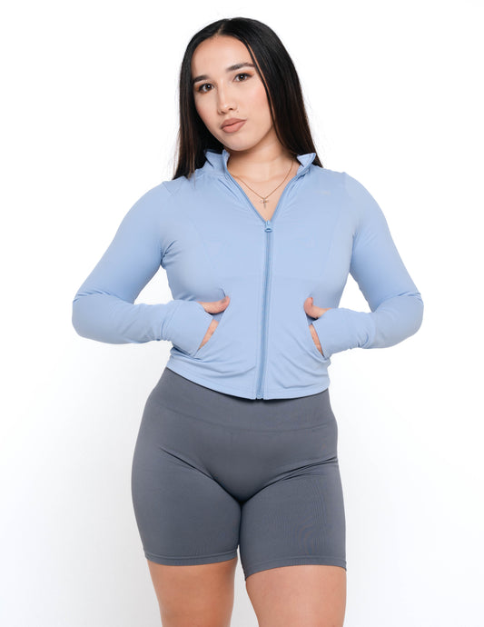 SCULPTING JACKET - SKY BLUE