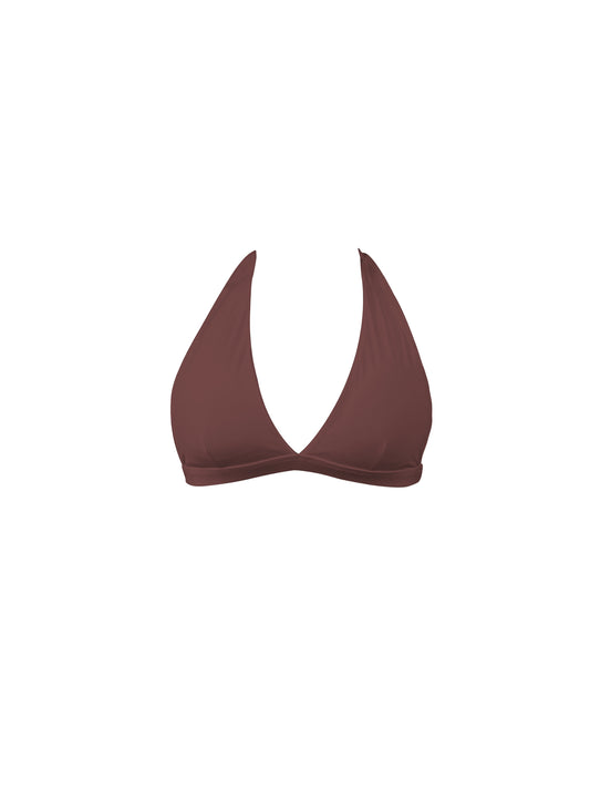 EMPRESS HALTER BRA - HAZELNUT